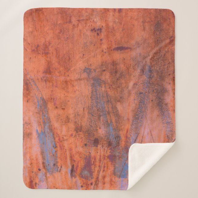 Cobertor Sherpa Textura enferrujada antiga, abstrata, envelhecida, (Frente)