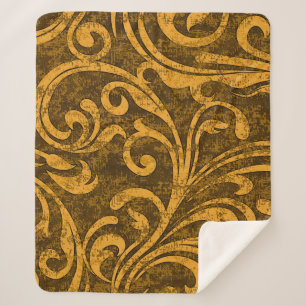Cobertor Sherpa Textura floral de alta resolução e perfeita para c