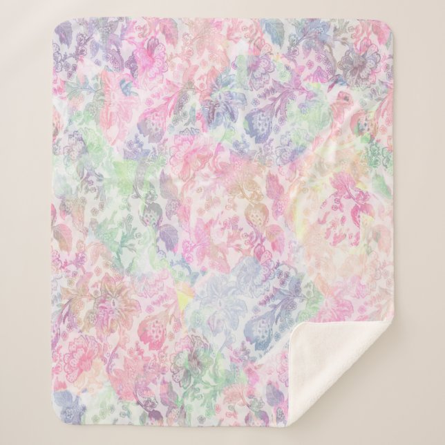 Cobertor Sherpa Textura geométrica padrão moderno clássico de repe (Frente)