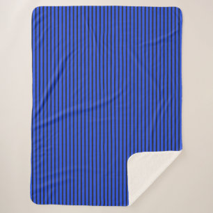 Cobertor Sherpa textura listrada azul
