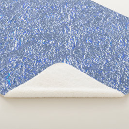 Cobertor Sherpa Textura rústica azul e livro