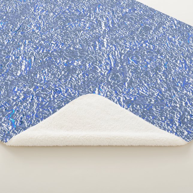 Cobertor Sherpa Textura rústica azul e livro (3/4)