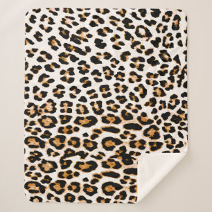 Cobertor Sherpa Textura sem leopardo, impressão animal africana