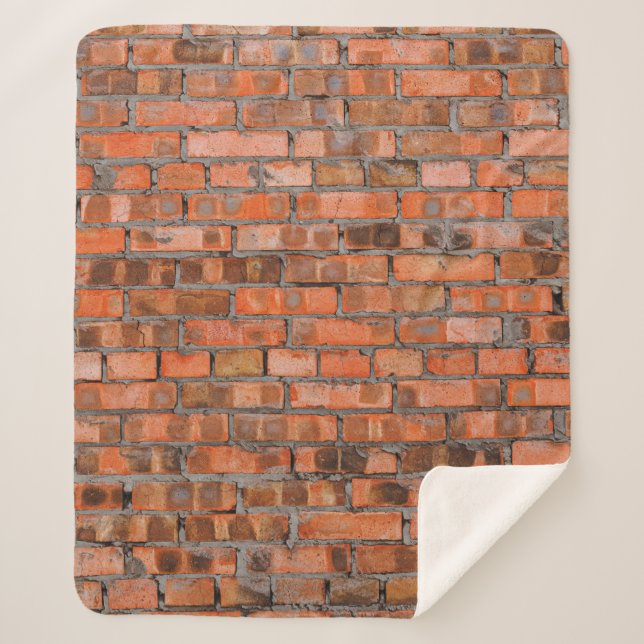 Cobertor Sherpa Texture of an old brick wall closeupaged,architect (Frente)