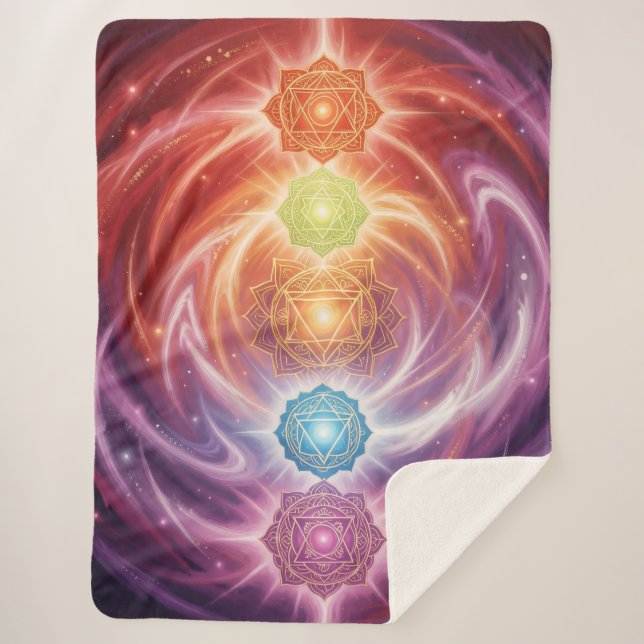 Cobertor Sherpa The 7 Chakras´10 (Frente)