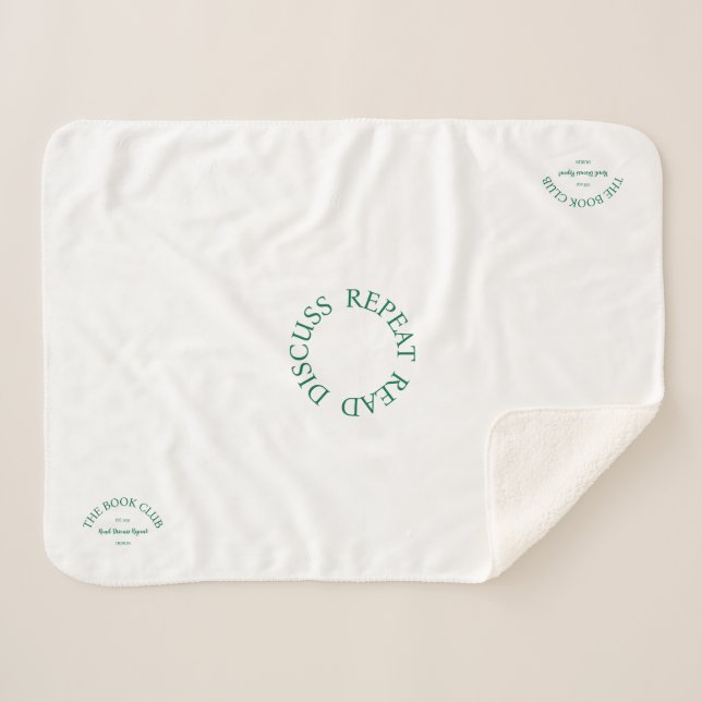 Cobertor Sherpa The Book Club Green Crest Ler Discussão Repetir (Frente (Horizontal))