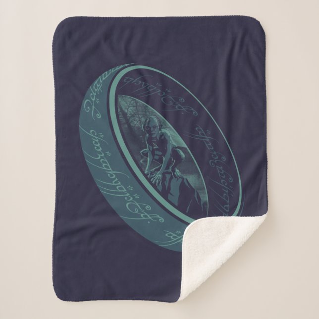 Cobertor Sherpa THE ONE RING™ GOLLUM™ Graphic (Frente)