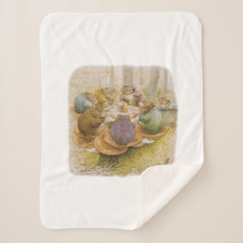 Cobertor Sherpa The Toads Tea Party (por Beatrix Potter)