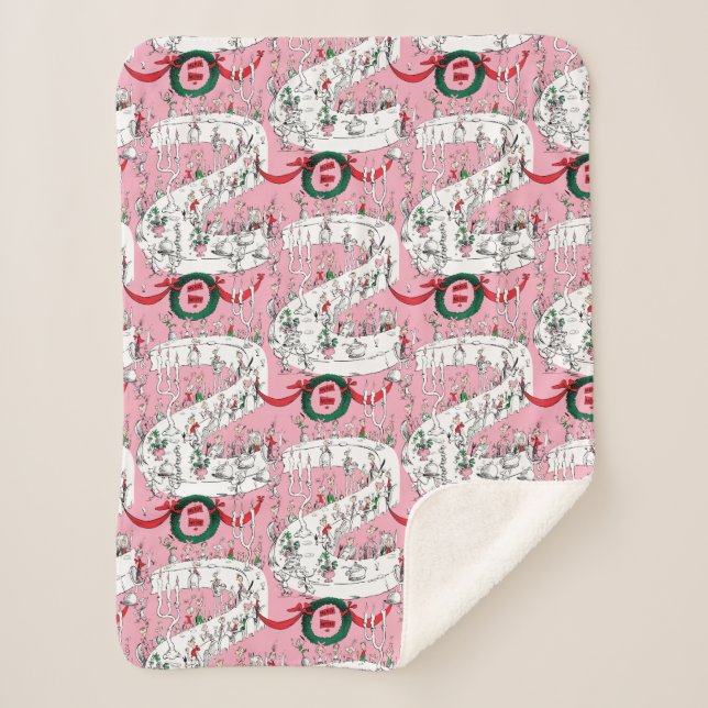 Cobertor Sherpa The Whos' Merry Christmas Feast (Frente)