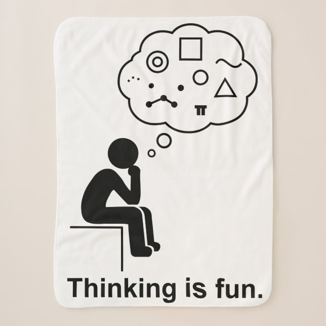 Cobertor Sherpa Thinking_is_fun (Frente)