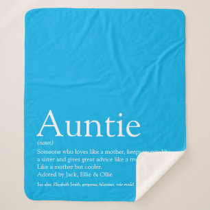 Cobertor Sherpa Tia Legal do Diário Azul do Céu Moderno Definição