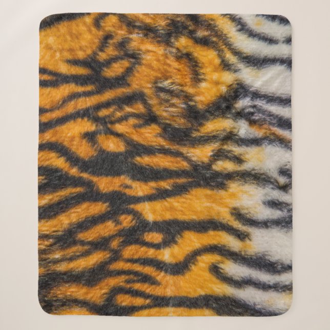 Cobertor Sherpa Tiger patterned backgroundabstract, animal, asia,  (Frente)