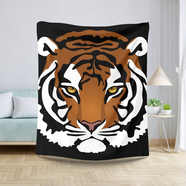 Cobertor Sherpa Tigre, Gato Selvagem em Preto (Criador carregado)