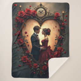 Cobertor Sherpa Timeless Love –Victorian Gothic Wedding Collection