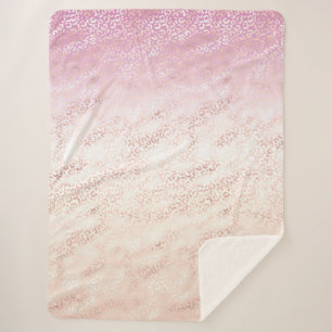 Cobertor Sherpa Tinta Rosa Cinzenta Pêssego Glam Pêssego Pêsseg