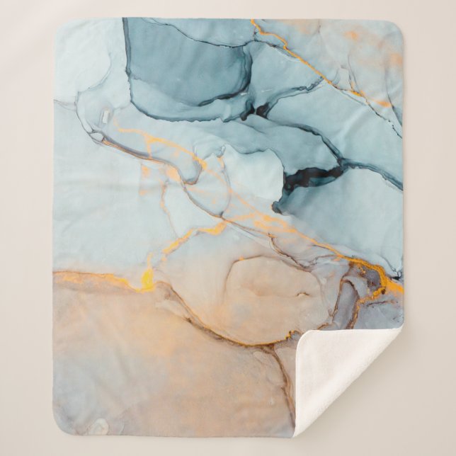 Cobertor Sherpa Tinta, tinta, abstrato. Feche a pintura. Col (Frente)