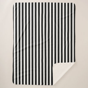 Cobertor Sherpa Tiras doces brancas e pretas