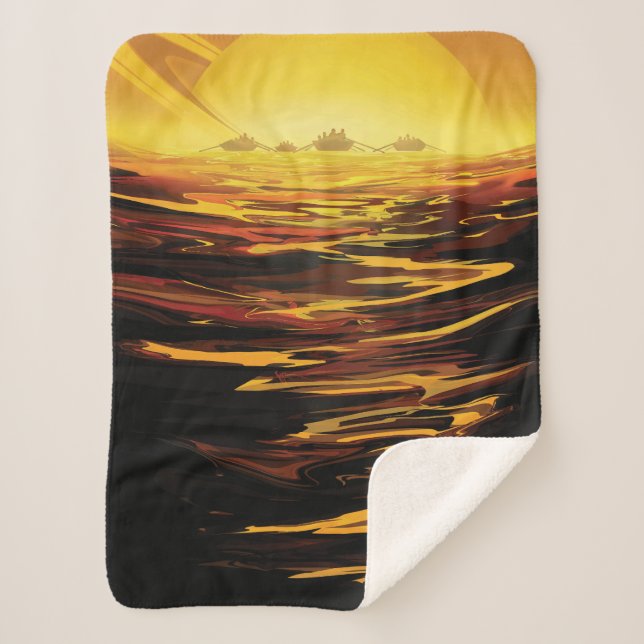 Cobertor Sherpa Titã maior lua do planeta Saturno (Frente)