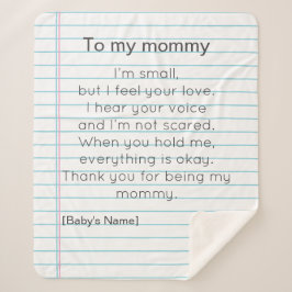 Cobertor Sherpa To My Mommy for First Mother's day personalized 