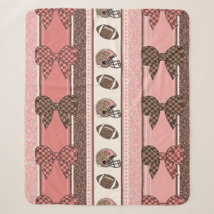 Cobertor Sherpa Toalha de Futebol Coquette com Estampa de Leopardo