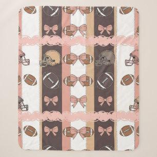 Cobertor Sherpa Toalha de Futebol Coquette com Estampa de Leopardo