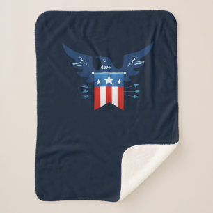 Cobertor Sherpa Toda Águia Americana e Patriótica