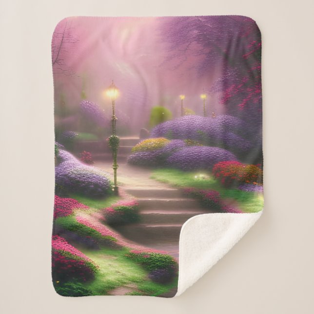 Cobertor Sherpa Todas As Flores Bonito (Frente)