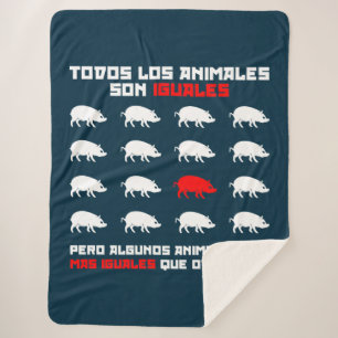 Cobertor Sherpa Todos os los animales filho iguales 2