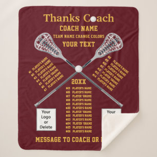 Cobertor Sherpa Todos os nomes dos jogadores Lacrosse Coach Ideias
