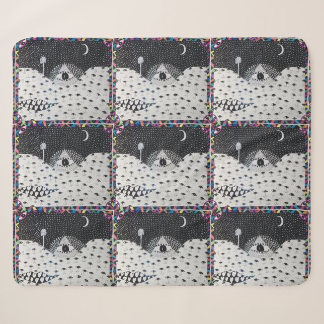 Cobertor Sherpa Todos os Olhos (Frente (Horizontal))