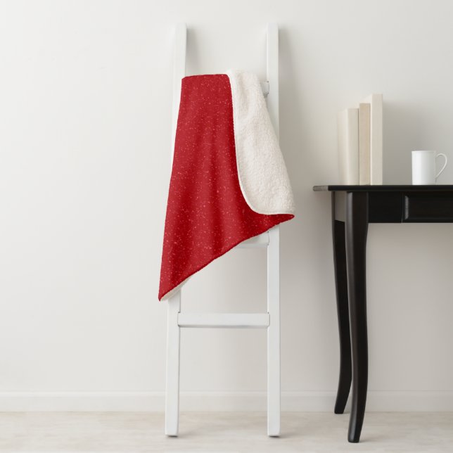 Cobertor Sherpa Tomato Red Snow Texture Sherpa Blanket – Customize (In Situ)