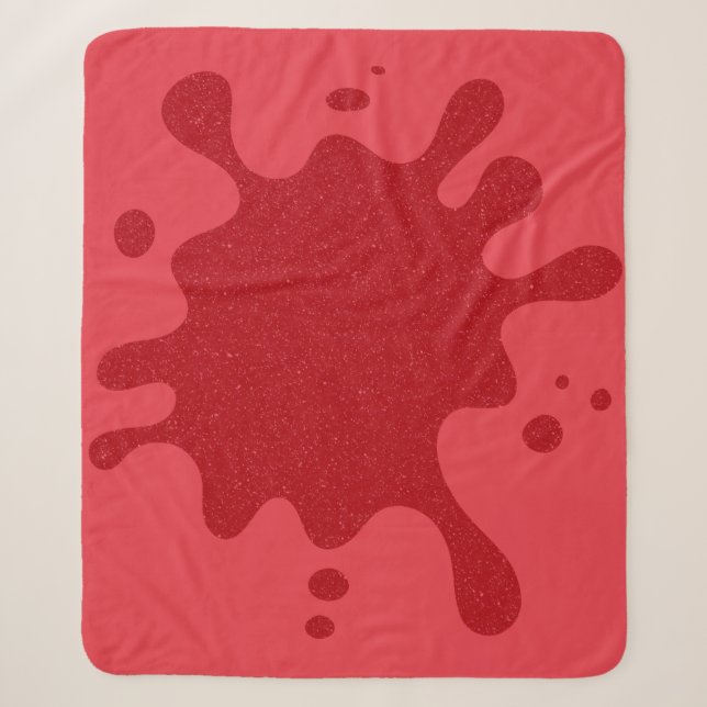 Cobertor Sherpa Tomato Red Splash – Personalizável (Frente)