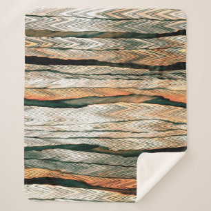 Cobertor Sherpa tons pastel abstrato cor neutra geo tingido