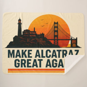Cobertor Sherpa Torne O Excelente Alcatraz Engraçado Novamente