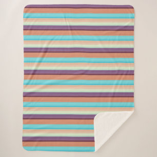 Cobertor Sherpa Torres castanhos-azuis