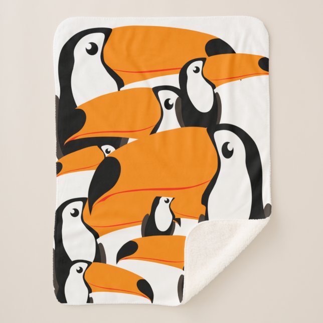 Cobertor Sherpa Toucans beaks Toucan Bird (Frente)