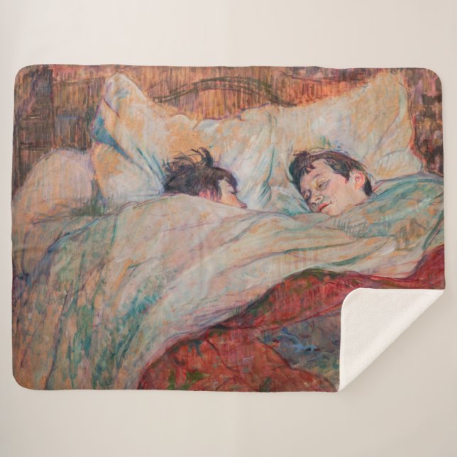 Cobertor Sherpa Toulouse-Lautrec - A Cama (Frente (Horizontal))