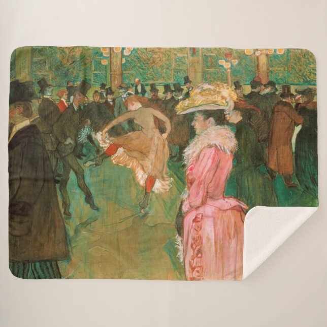 Cobertor Sherpa Toulouse-Lautrec - Na Rota, A Dança (Frente (Horizontal))