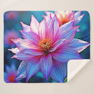 Cobertor Sherpa Trabalho de arte de Bloom Eetano Vibrante