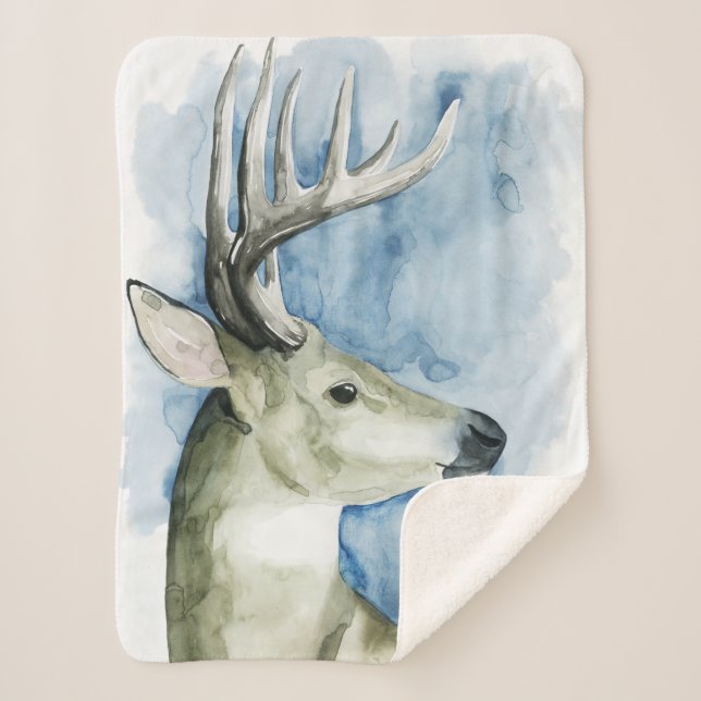 Cobertor Sherpa Traço de Vazamento - Cor da Água (Frente)