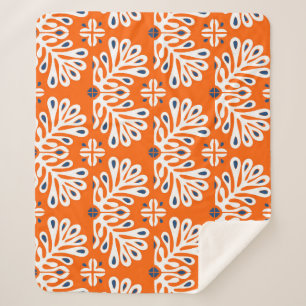 Cobertor Sherpa Tradição escandinava: Mosaico Floral Étnico.