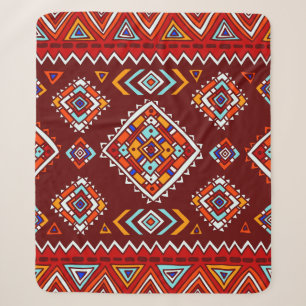 Cobertor Sherpa Tradicional textura tribal, étnica perfeita.