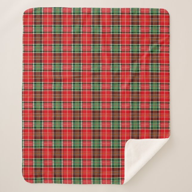 Cobertor Sherpa Traditional Christmas Plaid (Frente)