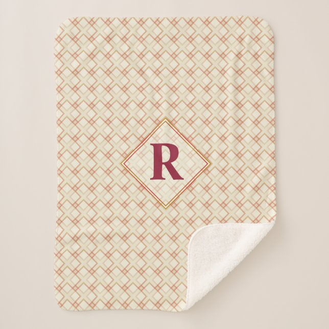 Cobertor Sherpa Transparência Abstrato Vermelho e Ouro de Nice Ini (Frente)