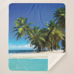 Cobertor Sherpa Travesseiro decorativo de praia exótico