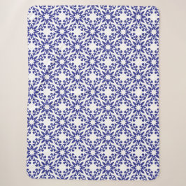 Cobertor Sherpa Trellis Azul Real