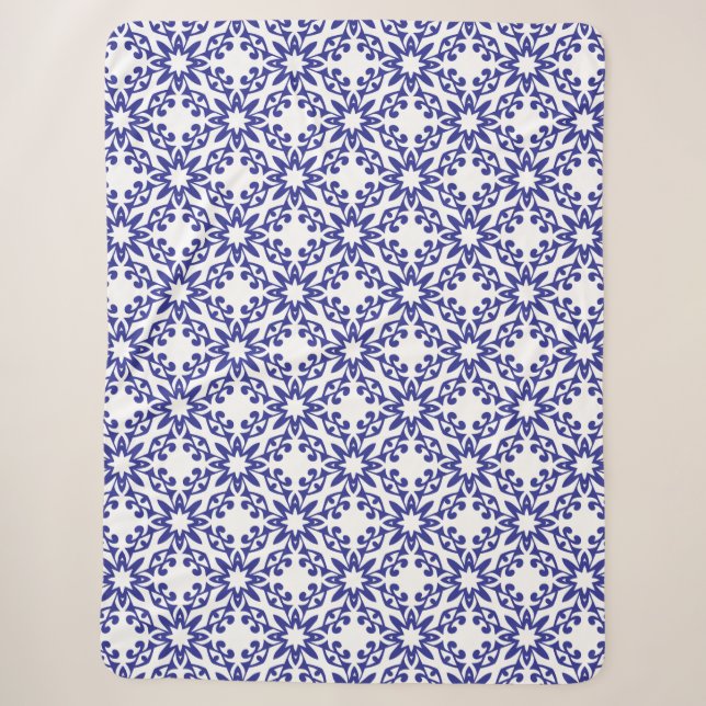 Cobertor Sherpa Trellis Azul Real (Frente)