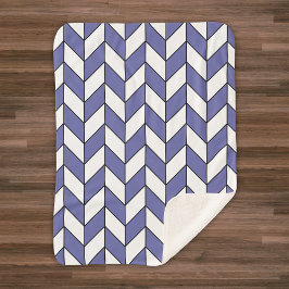 Cobertor Sherpa Trendy Herringbone Chevron Pattern
