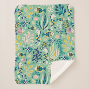 Cobertor Sherpa Trendy Underwater Design