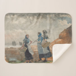 Cobertor Sherpa Três Garotas Fisher (em Tynemouth, Northumberland)